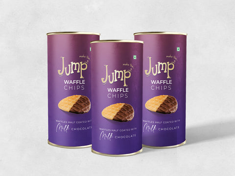 WAFFLE CHIPS: MILK CHOCOLATE (CANISTER OF 3)