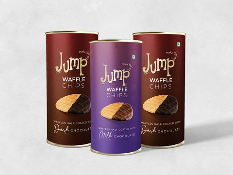 WAFFLE CHIPS COMBO 2: MILK CHOCOLATE & DARK CHOCOLATE (CANISTER OF 3)