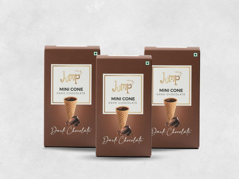 MINI CONES: DARK CHOCOLATE (BOX OF 3)