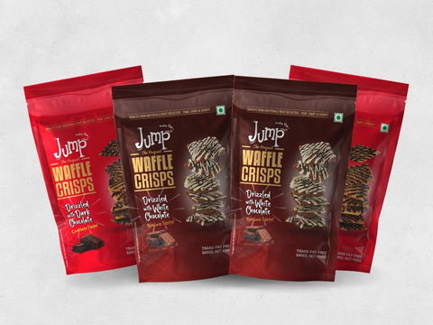 WAFFLE CRISPS- DARK & WHITE CHOCOLATE (PACK OF 4)