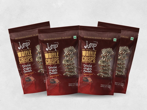 WAFFLE CRISPS: WHITE CHOCOLATE (PACK OF 4)