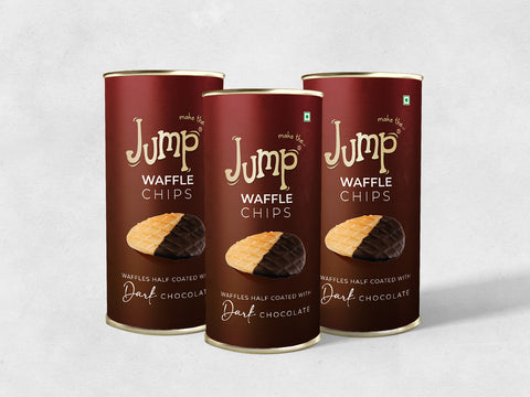 WAFFLE CHIPS: DARK CHOCOLATE (CANISTER OF 3)